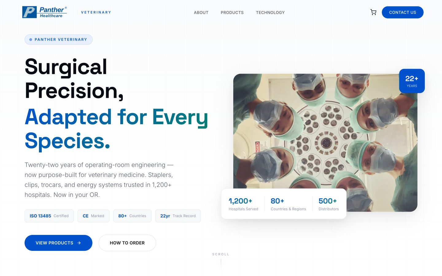 The Panther Veterinary website, built by Kovent