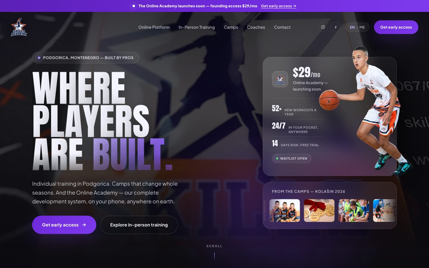 The Skills Academy website, built by Kovent